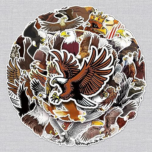 Adler Aufkleber Eagle Sticker Set 50 Stücke Niedlich Deko für Auto Laptop Skateboard Fahrrad Moped Motorrad Fahrrad Computer,Geeignet für Erwachsene Kinder