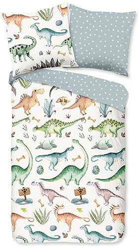 Good Morning Flanell Wende-Bettwäsche Biber DIDI 135 cm x 200 cm blau