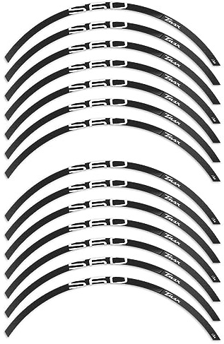 IRIDEA DESIGN adesivi cerchi moto nero opaco compatibile con YAMAHA T-MAX 560 2022-2023