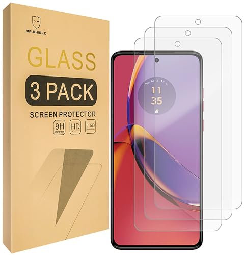 Mr.Shield [3-Pack] Screen Protector For Motorola Moto G84 5G [Tempered Glass] [Japan Glass with 9H Hardness] Screen Protector