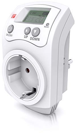 CSL - Digitales Thermostat Steckdose, Steckerthermostat, Heizungsthermostat mit Temperaturfühler für Heizung, Heizgeräte, Infrarotheizung, Kühlgeräte