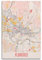 BPQN Italienisches Florenz-Poster, Vintage-Karte, dekoratives Gemälde, Leinwand-Kunstbild, 30 x 45 cm