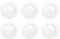 BRANDANI Piatto Fondo Total White 21,5cm Set 6 Pezzi Bianco New Bone
