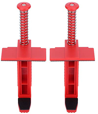 2PCS Brick Line Clips Line Runners, Brick Line Runner Wire Drawer Bricklaying Tool Brick Liner Clamps, Clamp Width Brick Clamps Liner Used for Building Construction/Wall Builder Wire Rack (Red)