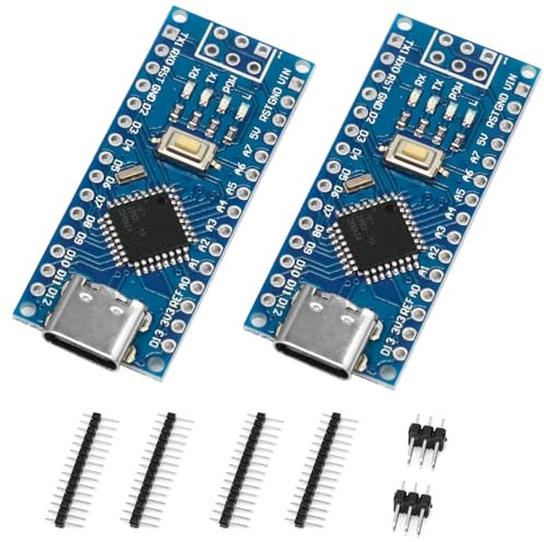 Placa de Desarrollo con CH340 Chip Microcontrolador Binghe 2 pièce Placa de Desarrollo con Microcontrolador 16MHz 32KB Flash Interfaz Tipo-C Compatible con Arduino