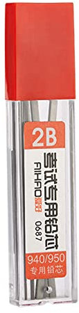 SUCHUANGUANG 0,3 mm 2B Recharges de Plomb Fortes Mines Lisses foncées Recharges de Mine de Crayon mécanique 5 pièces Mines par Tube en Plastique