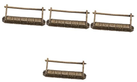 Artibetter 4pièces Cadenas Vintage à Mot Codé Décoratif Pour Boîte Serrure Antique De