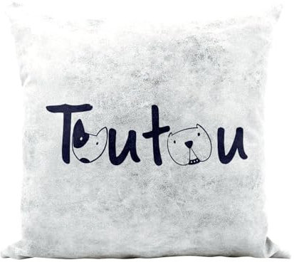 Fabulous Hundekissen, Kunstleder, Weiß, 40 x 40 cm, Lederoptik, Bezug und Kissen enthalten