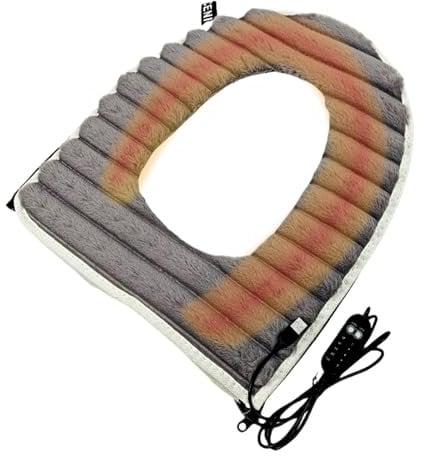 Geteawily Warm Toilet Seat Cover - Warm Heated Toilet Seat Cover,Soft Electric Heated Toilet Seat Cover, USB Powered Toilet Seat Warmer with Adjustable Temperature