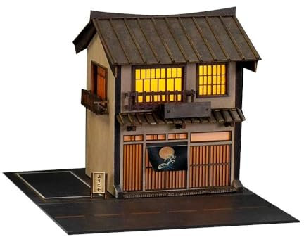 Parking Garage Scène Modèle Miniature Modèle de Garage de Voiture, bâtiment de Parking, Affichage de scène, modèle Diorama avec lumière, Cadeaux Exquis pour Amis, 1/64(B)