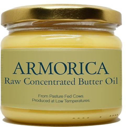 ARMORICA Aceite de mantequilla concentrado | Hecho de leche de vaca alimentada con pasto | Fuente de vitaminas solubles en grasa | Rico en grasas saludables - (230 g)