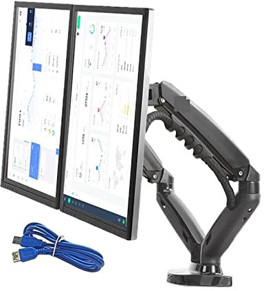 Computerständer Support NB F160 Dual-Monitorhalter Full Motion Dual Arm Monitorhalterung 17-30 Zoll Monitorhalterung Belastung je 2-9 kg Hohe Flexibilität(F160 with 1xUSB3.0)