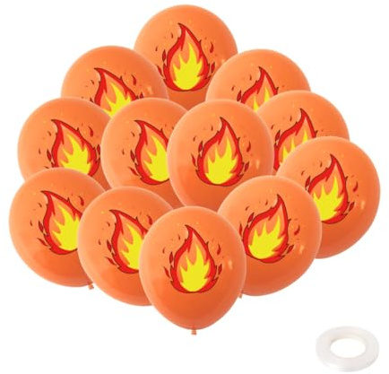 20 Stück 12 Zoll Flamme Ballons, Feuer Latex Ballons für Geburtstagsfeiern, Feuerwehrauto Party Dekoration (fire)