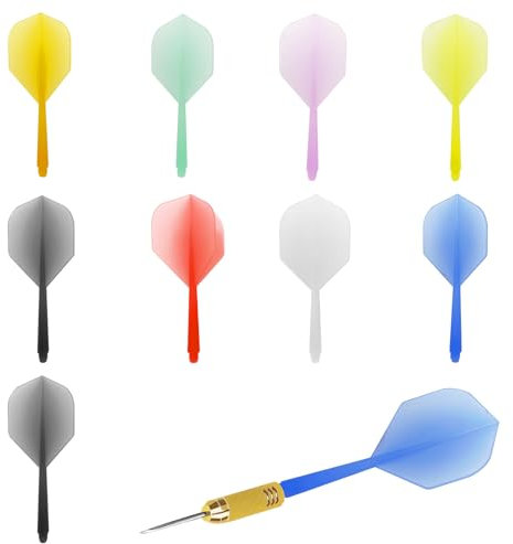 9 Stück Dart Flights mit Schaft,Flights Darts Fusion Softdart,Dart Schäfte aus Flex Kunststoff,Standard 4 Blade Darts Flights mit Schaft,Festen Darts Zubehör,für Assist Dartpfeile Stabil Wurf (2BA)