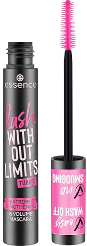 essence lash WITHOUT LIMITS TUBING Extreme Lengthening & Volume Mascara, lunga durata, volumizzante, volumizzante estremo, ultra nero (13ml)