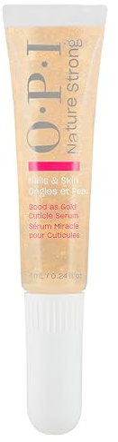 OPI Nature Strong Skincare Good as Gold Cuticle Serum - Natural Origin Formula Nail Conditioner | Treatment for Nail Repair | Cuticle Oil for Manicure, 7ml