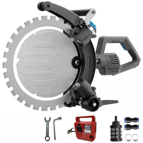 HNBYLMM Professional Concrete Ring Saw, 3000 RPM Handheld Wall Chaser Cutter with Dust Suppression | 31cm Cutting Depth | 16.1 Diamond Blade for Building Sites & Renovation Projects