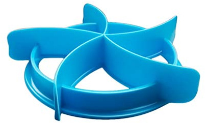 Dioche Teig Presse Form 2 Stück Kunststoff Brotform Cutter Backbrot Rolls Form DIY Brot Presse für Back Zubehör (BLUE)