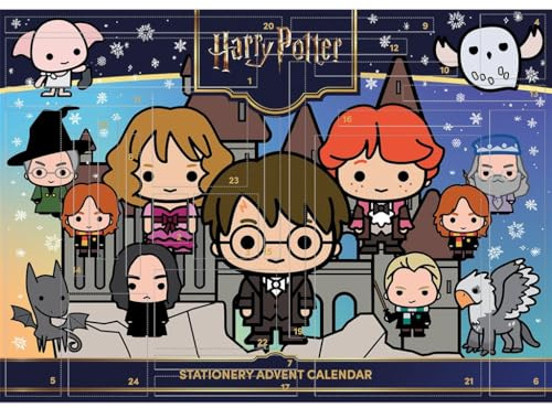 HARRY POTTER ADVENT CALENDAR STATIONERY SET 2026 Advent Calendar Stationery Set, Official Licensed 24-Day Christmas Countdown with Daily Surprise Gifts, Fun Collectible Holiday Stationery for Kids