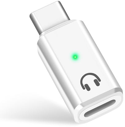 Seminer USB C Male to Lightning Headphone Earphone Female Converter | for iPhone 16/15 Series, iPad and More (White)