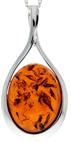 SilverAmber Damen - 925 Silber Anhänger mit Bernstein - 1835