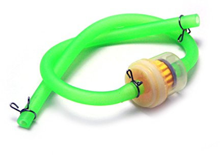Motorrad Kraftstoffleitung Rohr mit Kraftstofffilter - Grün - 4-5mm Innendurchmesser