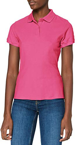 FRUIT OF THE LOOM Women's Premium Polo Shirt, Fuchsia, M UK