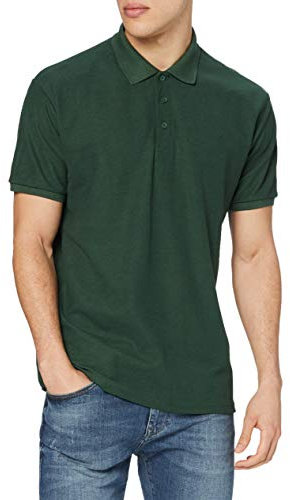 Fruit of the Loom Men's 65/35 Polo Shirt, Bottle Green, XXX-Large