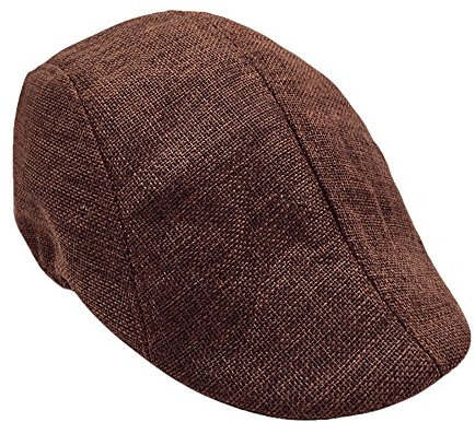 TUDUZ Schirmmützen Mode Herren Hut Kappe Warm Halten Schiebermütze Barette Traditionelle Flatcap in Mehreren Farben(,Braun)