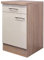 Flex-Well Unterschrank Nepal - Küchenschrank - 1-türig - 1 Schublade - Breite 50 cm - Creme glänzend/Eiche Sonoma