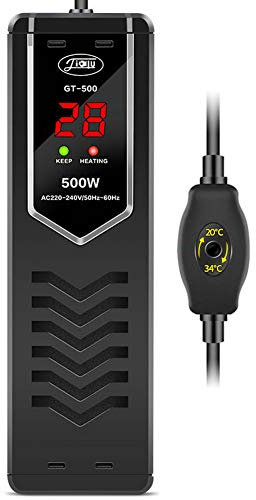 H&RB LED Aquarium Chauffe, Alliage De Titane Submersible Fish Tank Rod Chauffage avec Température Réglable pour Les Réservoirs 50-500L Poissons,500W