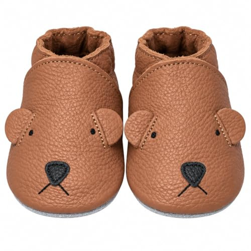 YIHAKIDS Krabbelschuhe Babyschuhe Lauflernschuhe Kleinkind Lederschuhe | Hausschuhe Weiche Sohle Lernlaufschuhe, Rutschfeste, Atmungsaktiv & Bequem