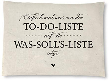 Reelax.me Kirschkernkissen, Körnerkissen für die Mikrowelle To-Do-Liste – Anti-Stress-Geschenk für Männer & Frauen – mit Motivations-Spruch - Geschenkidee als Kühlkissen oder Wärmekissen