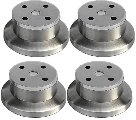 4 Pièces Pieds de Meubles Acier Inoxydable 3cm Pieds de Meubles Meubles Jambes Ronde Métal Pattes de Meuble Table Canapé Lit Support de Plan de Travail TV(3cm)