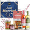 Gepp’s Feinkost Just Married Hochzeitsgeschenk für das Brautpaar I Geschenkbox gefüllt mit Delikatessen wie hausgemachter Herzpasta, Trüffel-Pesto I Gourmet Geschenk Hochzeit