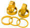 PLATT 7PCS Bike Headset Spacer 1 1/8 Aluminium Alloy MTB Road Bike Stem Headset Spacer 2/3/5 /10mm (Black) (Gold 7PCS)