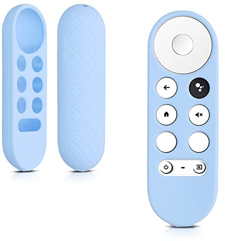 kwmobile Carcasa de Silicona Compatible con Google Chromecast 2020 4K / Chromecast 2022 HD Funda Mando a Distancia - Funda de Silicona Control Remoto - Azul Claro