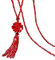 Collier en faux cristal noué avec perles longues et pampilles brillantes pour femme, Verre