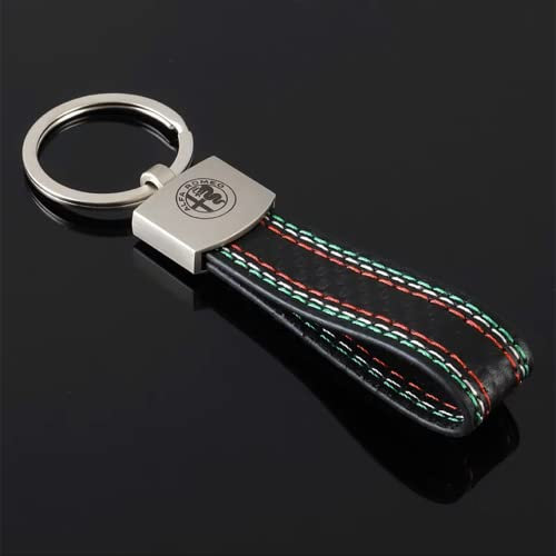 GÉNERIC Auto Schlüsselanhänger, für Alfa Romeo 147 156 164 166 159 GT Giulia Giulietta Stelvio Schlüsselanhänger Geschenk Ersetzen Zubehör,A-11CM*2CM