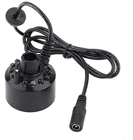 AIDNTBEO 1 x Nebelmaschine, Farbwechsel, 12 LEDs, Nebelmaschine, 350 ml/h, kontinuierliche Zerstäuberung, wasserlos, automatische Abschaltung