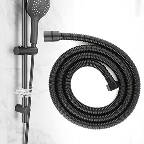 Schwarzer Brauseschlauch, 150cm Lang, Brauseschlauch, Schwarz, Edelstahl, Schwarz, Ersatz-Brauseschlauch, G1/2