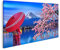 islandburner Prime Bild auf Leinwand Asiatische Frau Trägt Japanischen Kimono Fuji Mountain Kirschblüte Kaw Bilder Wandbilder Poster