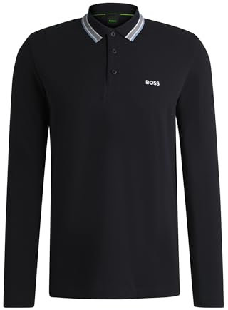 BOSS Plisy 10241663 Long Sleeve Polo L Blue