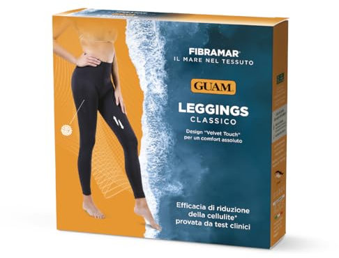 Guam Fibramar Leggings Classico tg. L-XL, Unisex Adulto, Nero, Large