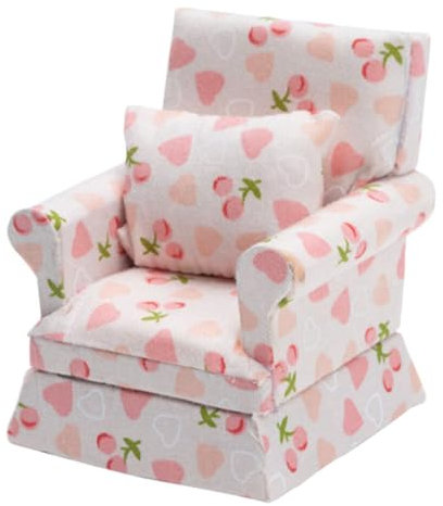 Vaguelly Mini Sofa Set Maßstab 1:12 Miniatur Holz Tuch Sofa Für Puppenhaus Dekorative