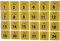ProBytes Magnetic Dry Wipe Whiteboard Mini Erasers 24 Pack - Lightweight Fun Numerical Board Duster, Ceramic, Porcelain, Melamine, Glass Rubber, 1 to 24 Numbered Apple Sketch - Yellow Squares
