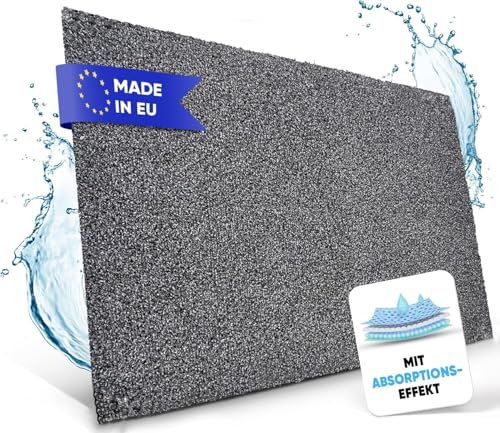Entrando Fussmatte 100x120 cm - innen und aussen - Baumwolle - rutschfest, waschbar, robust - passt unter der Tür - für Flur oder Eingangsbereich (Grau)