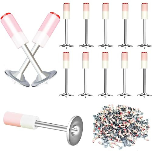 Pistolet à Clou Béton Manuel, Mini Pistolet à Clous, Round Nails for Steel Cloueur Beton, 7.3 mm - L'outil Parfait pour Tous Vos Projets de Fixation(60 Pièces)