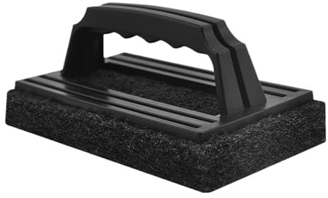 BBQ Cleaning Brush, Pecrubber Pad - Grill Cleaner Brush Scrubber with Ergonomic Handle - Cookware Search Accessories for Barbecue Oven