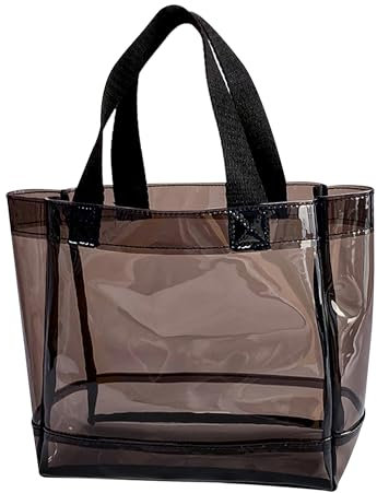 TotePrint Transparente Strandtasche Wasserdichte PVC Stadion-Event-Tasche (21x20x8cm) – TSA Zulassung (JR12#-D2123-6)